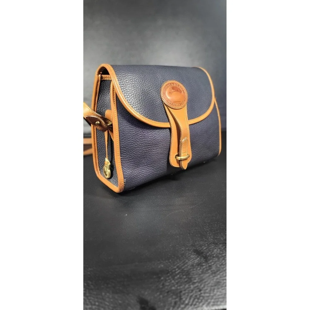 Vintage Dooney & Bourke Green Leather Equestrian Crossbody Medium Essex Purse !!